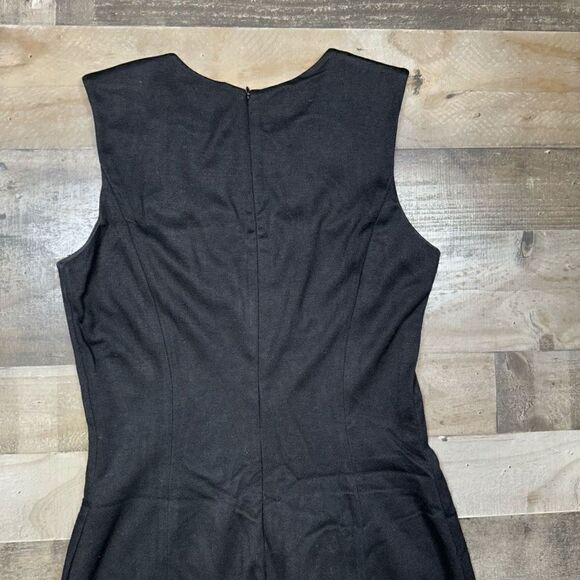 Calvin Klein Women’s Size 4 Sheath Dress Black Sleeveless with Slit Knee Length - Picture 6 of 10